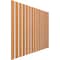 Ekena Millwork 48H x 3/8T Adjustable Wood Slat Wall Panel Kit w/ 3W Slats, Cherry contains 15 Slats SWW60X48X0375CH - alternate 5